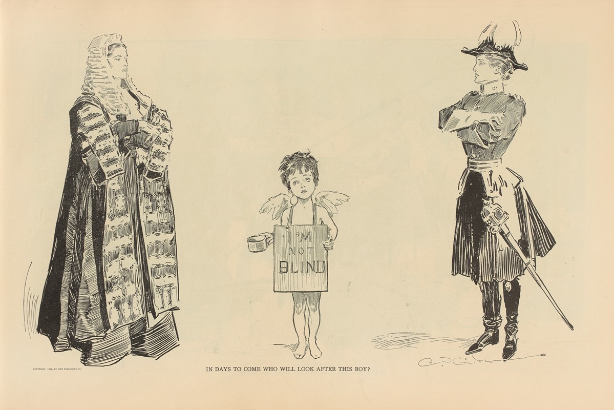 Charles Dana Gibson - In days to come who will look after this boy