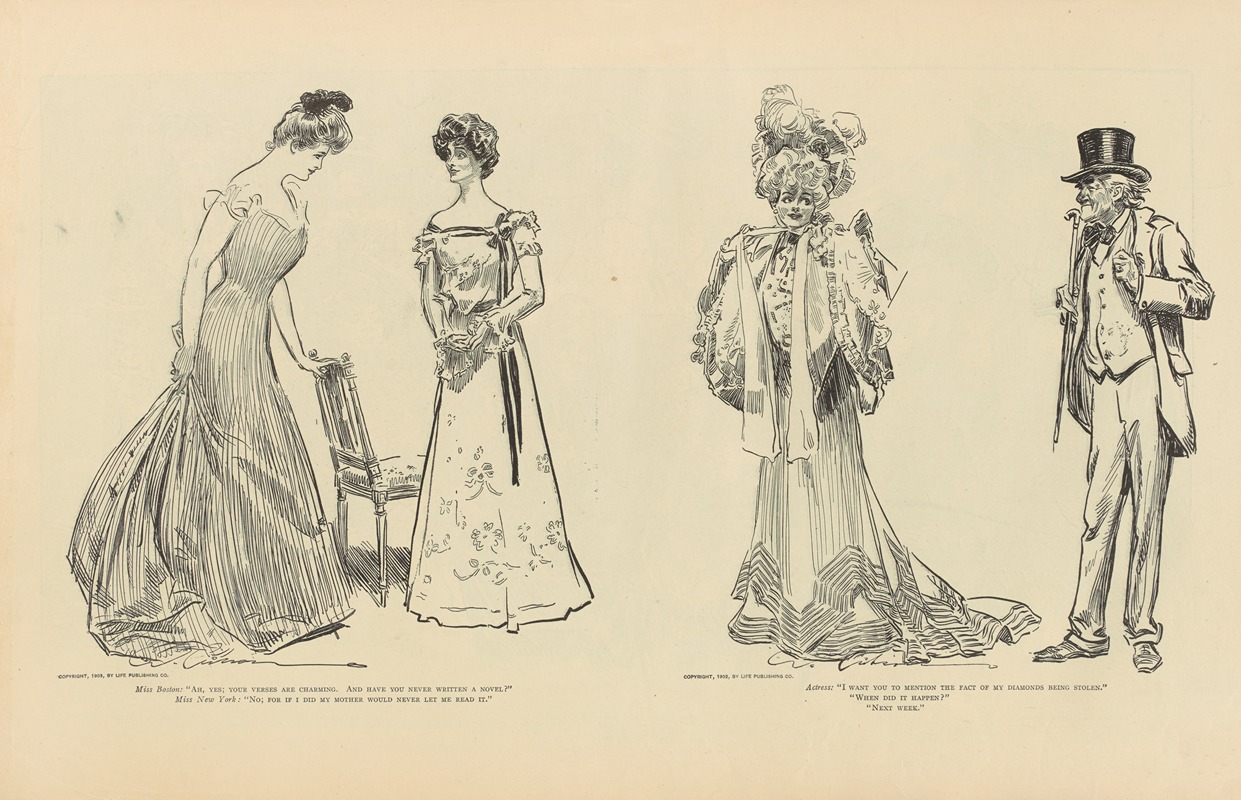 Charles Dana Gibson - Miss Boston; ‘Ah, yes; your verses are charming’
