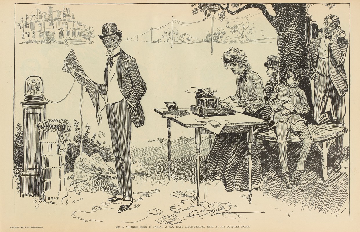 Charles Dana Gibson - Mr. A. Merger hogg is taking a few days’ much-needed rest at his country home