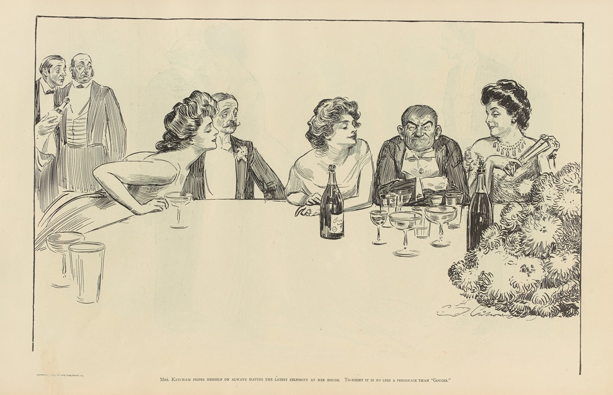Charles Dana Gibson - Mrs. Katcham prides herself on always having the latest celebrity at her house