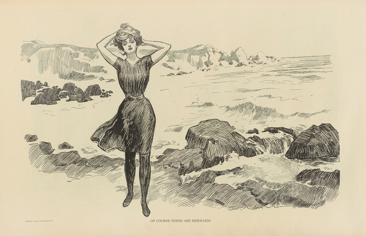 Charles Dana Gibson - Of course there are mermaids