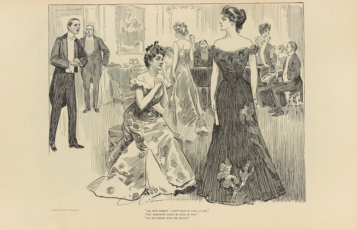 Charles Dana Gibson - ‘oh, he’s horrid! I can’t bear to look at him.’