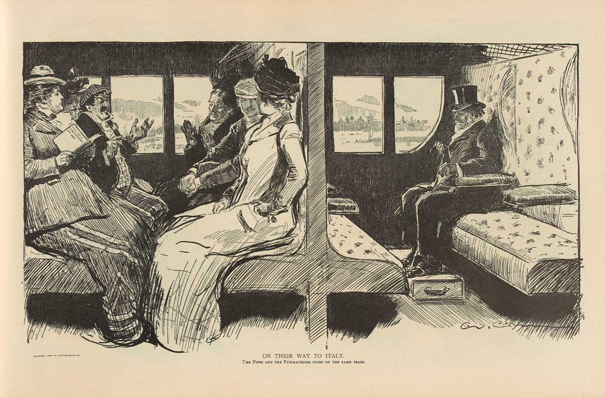 Charles Dana Gibson - On their way to Italy