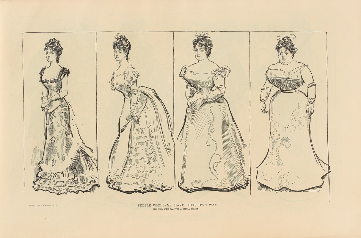Charles Dana Gibson - People who will have their own way. The girl who wanted a small waist