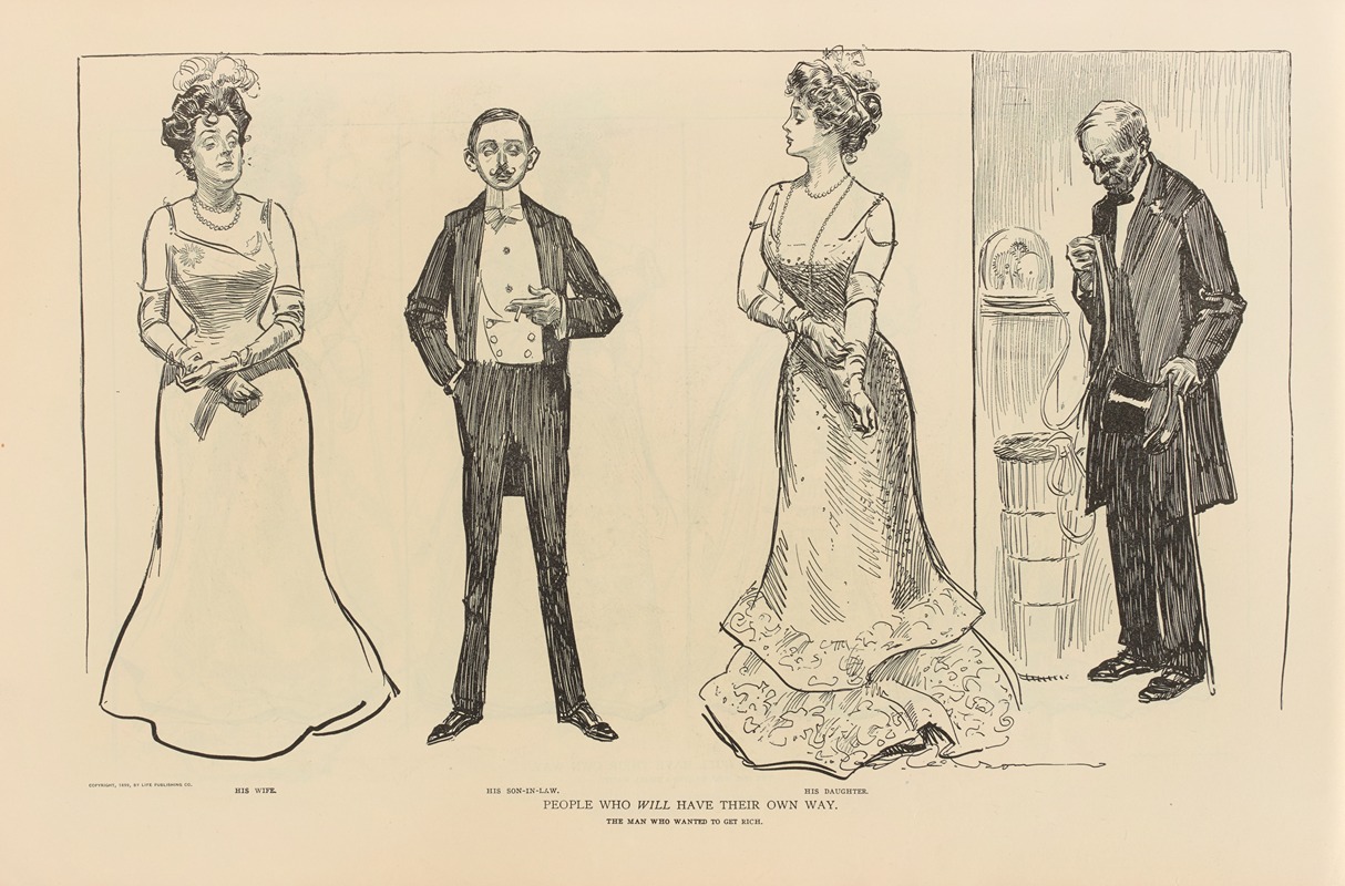 Charles Dana Gibson - People who will have their own way. The man who wanted to get rich