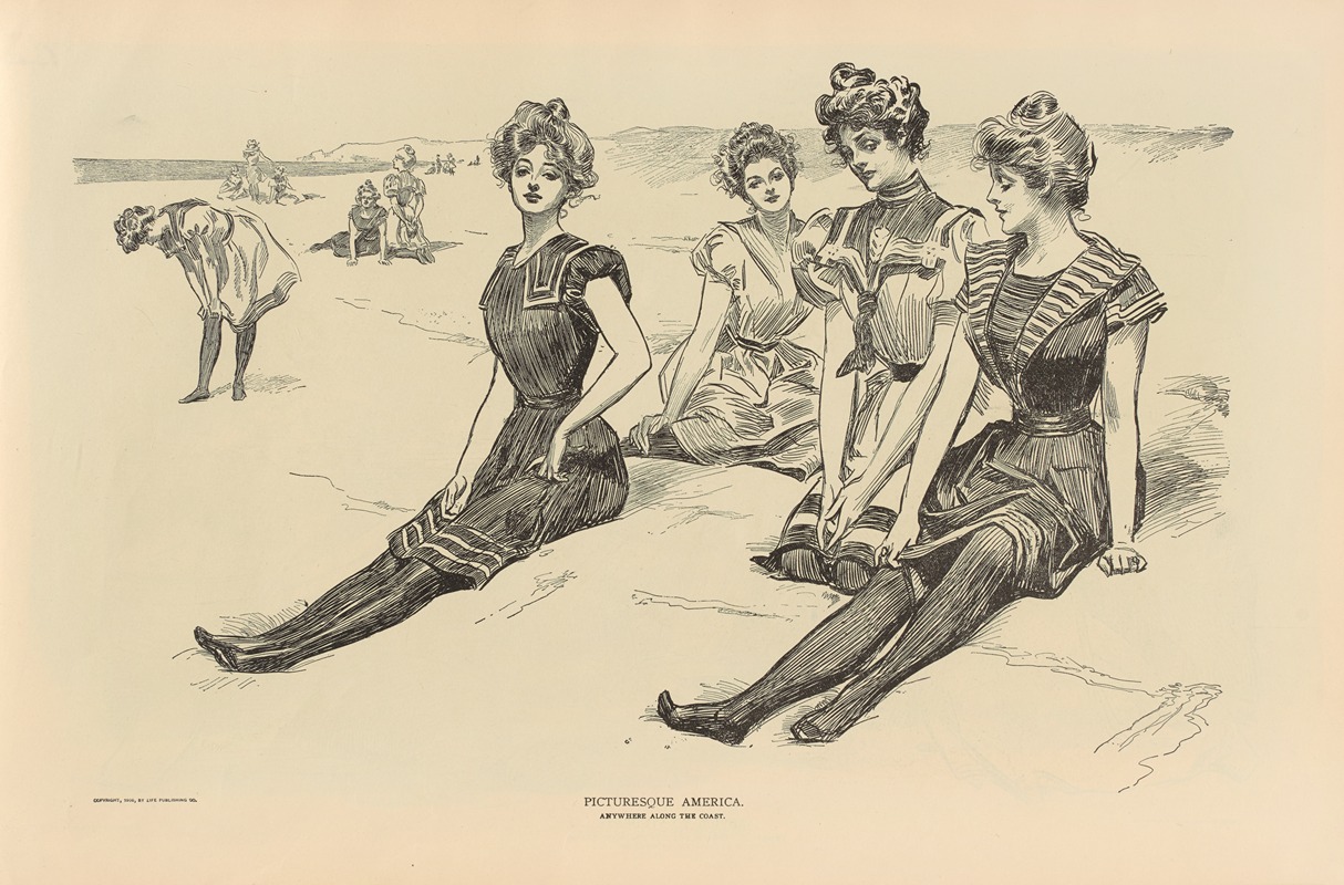 Charles Dana Gibson - Picturesque America. Anywhere along the coast