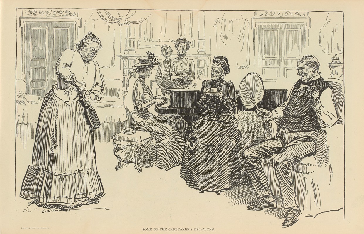 Charles Dana Gibson - Some of the caretaker’s relations