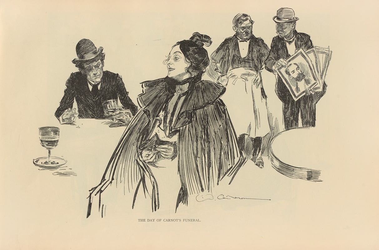 Charles Dana Gibson - The day of carnot’s funeral