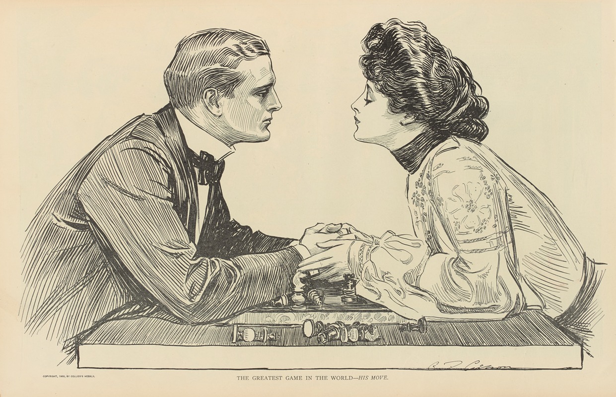 Charles Dana Gibson - The greatest game in the world—his move