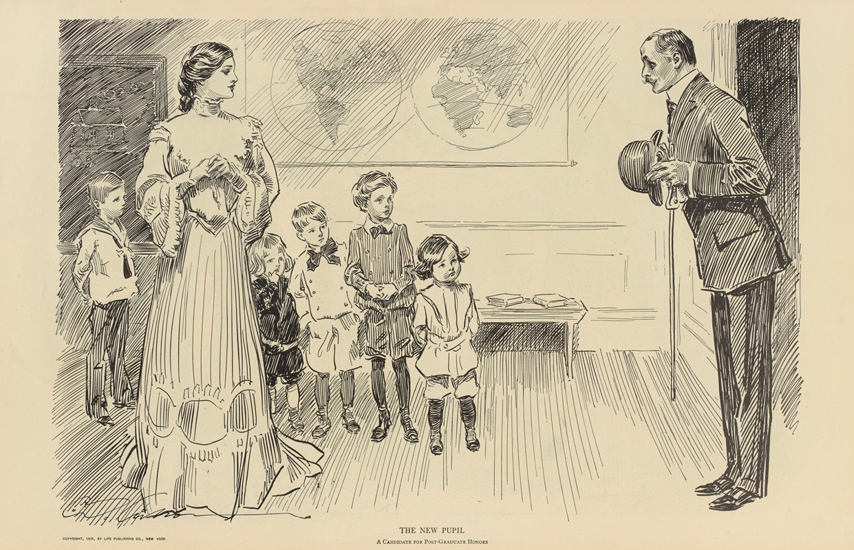Charles Dana Gibson - The new pupil