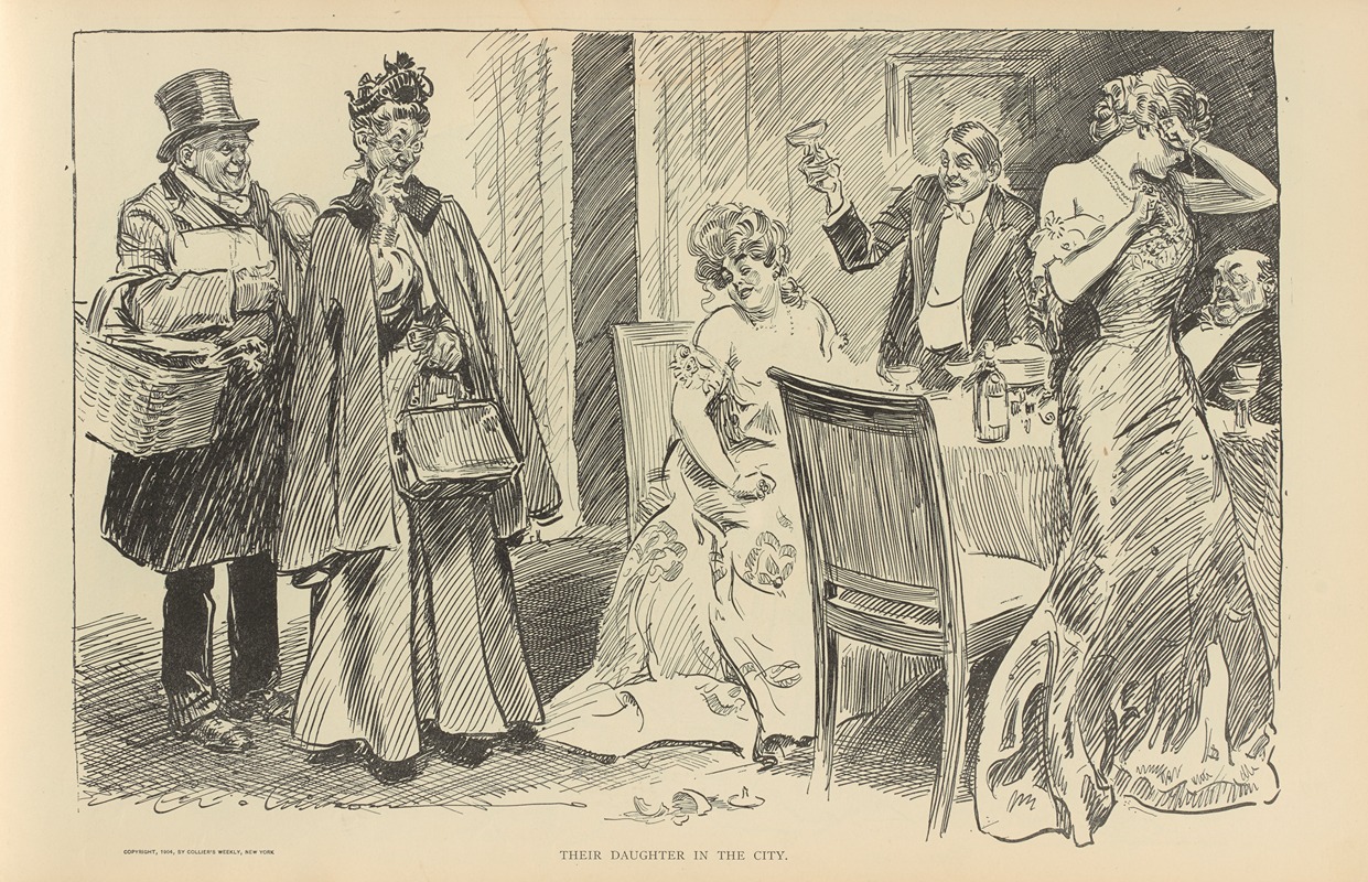 Charles Dana Gibson - Their daughter in the city