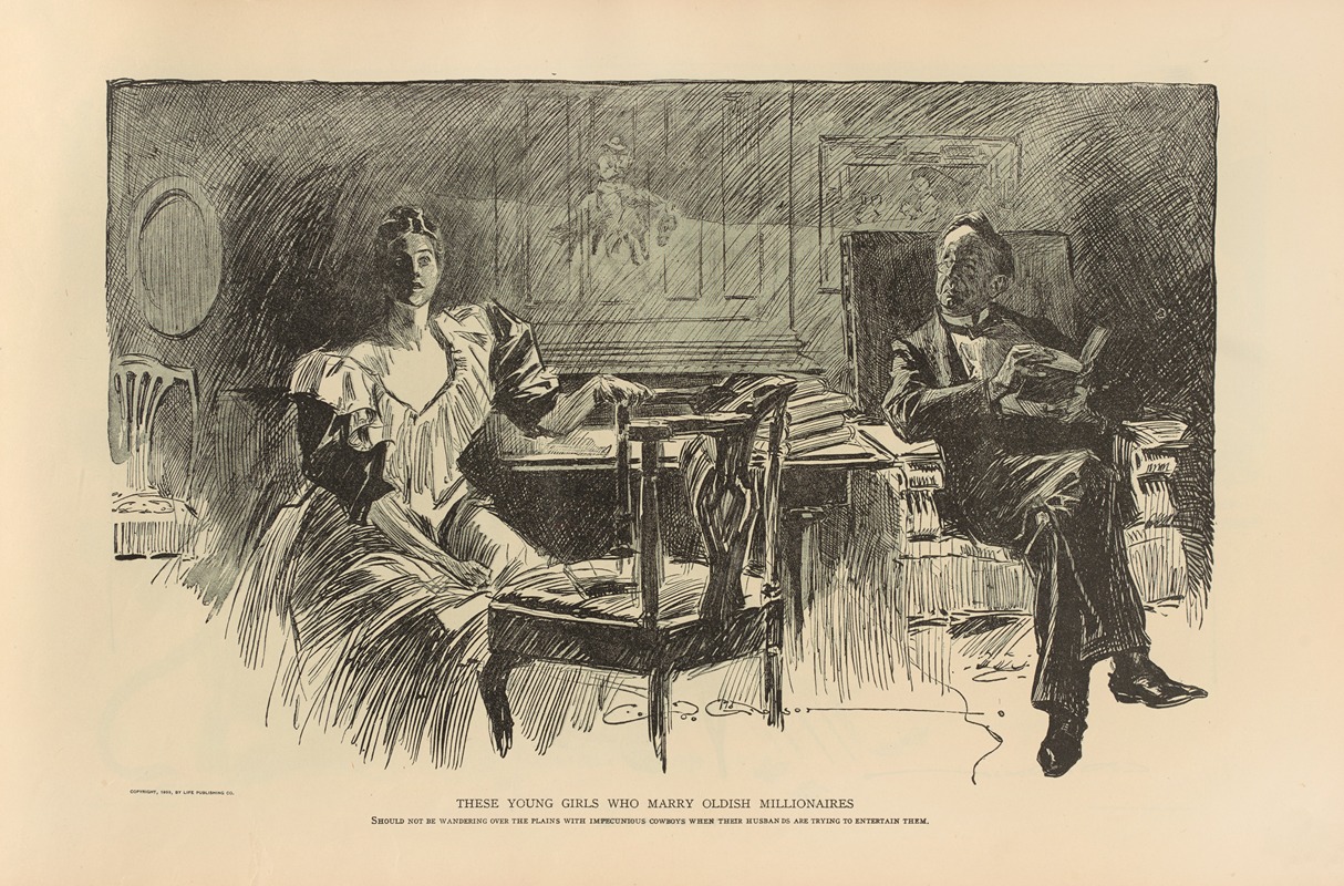 Charles Dana Gibson - These young girls who marry oldish millionaires