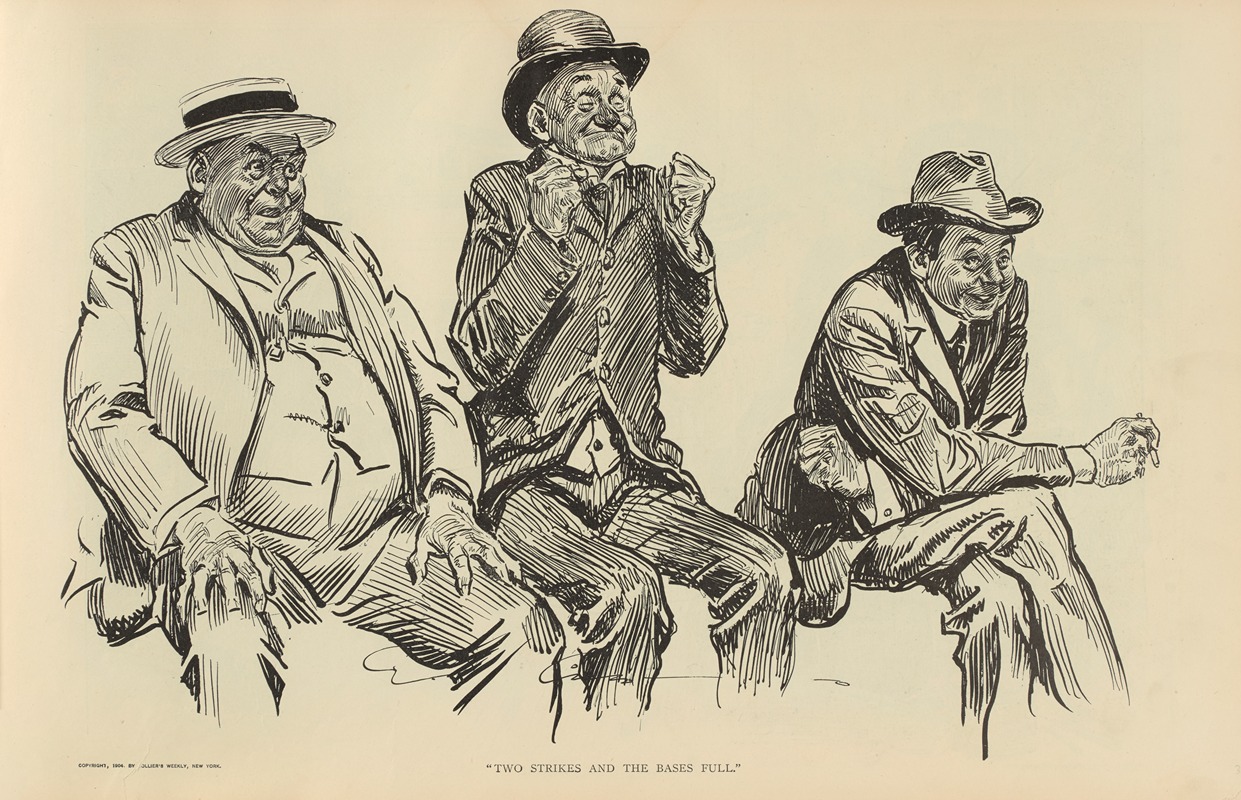 Charles Dana Gibson - Two strikes and the bases full