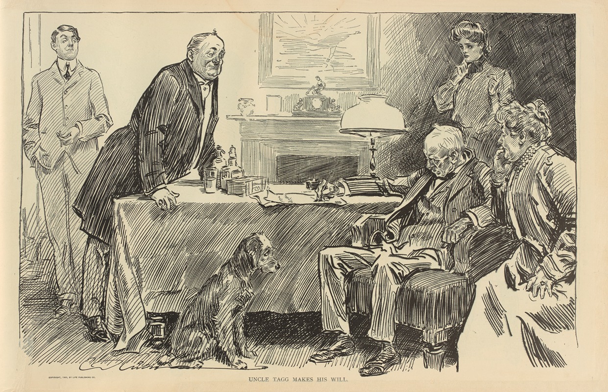 Charles Dana Gibson - Uncle Tagg makes his will