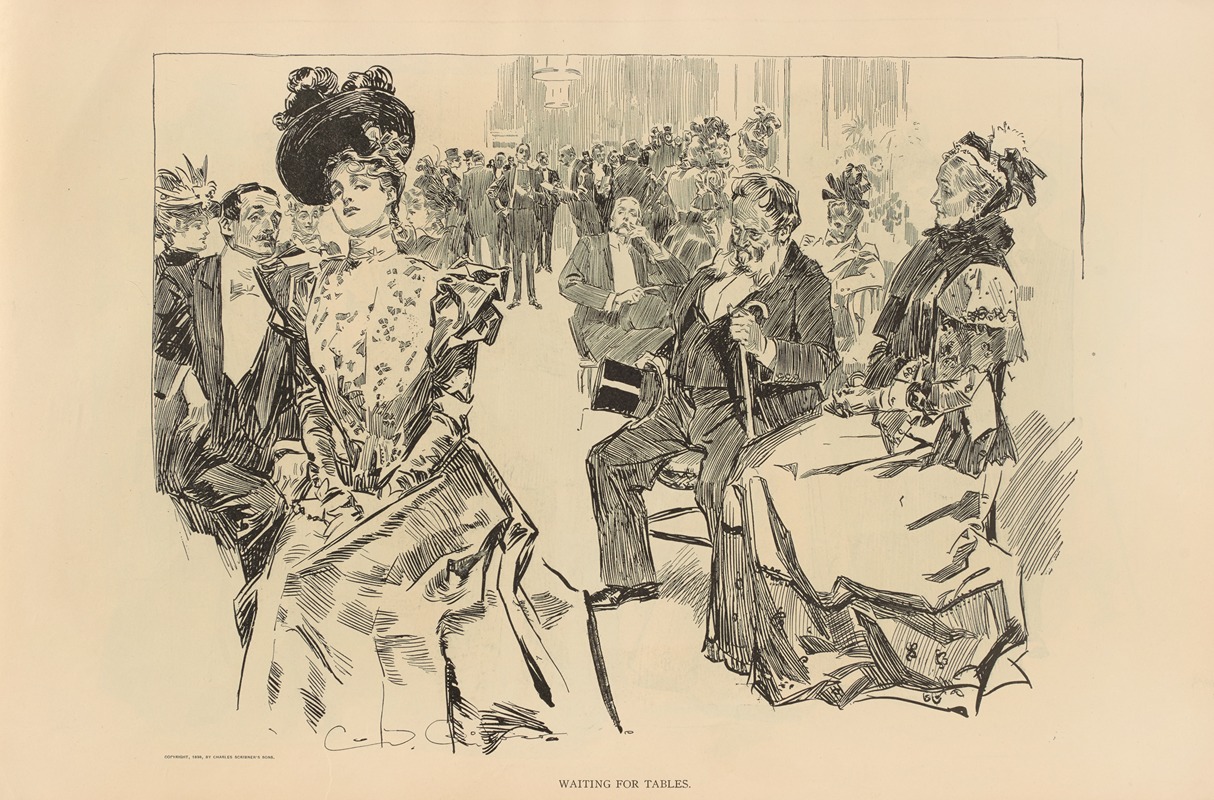 Charles Dana Gibson - Waiting for tables