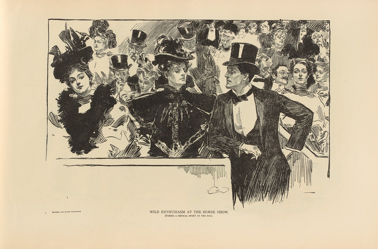 Charles Dana Gibson - Wild enthusiasm at the horse show
