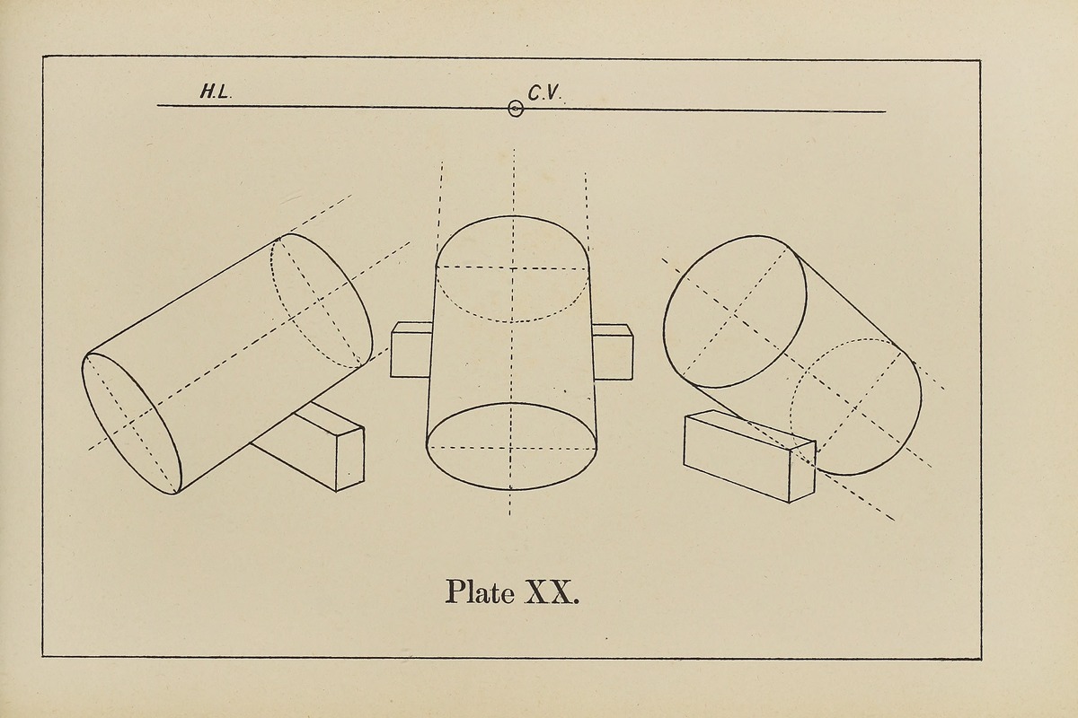 George Trobridge - The principles of perspective as applied to model drawing & sketching from nature Pl.20