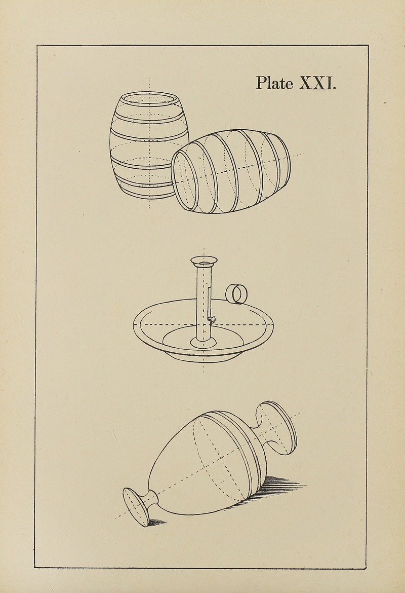 George Trobridge - The principles of perspective as applied to model drawing & sketching from nature Pl.21