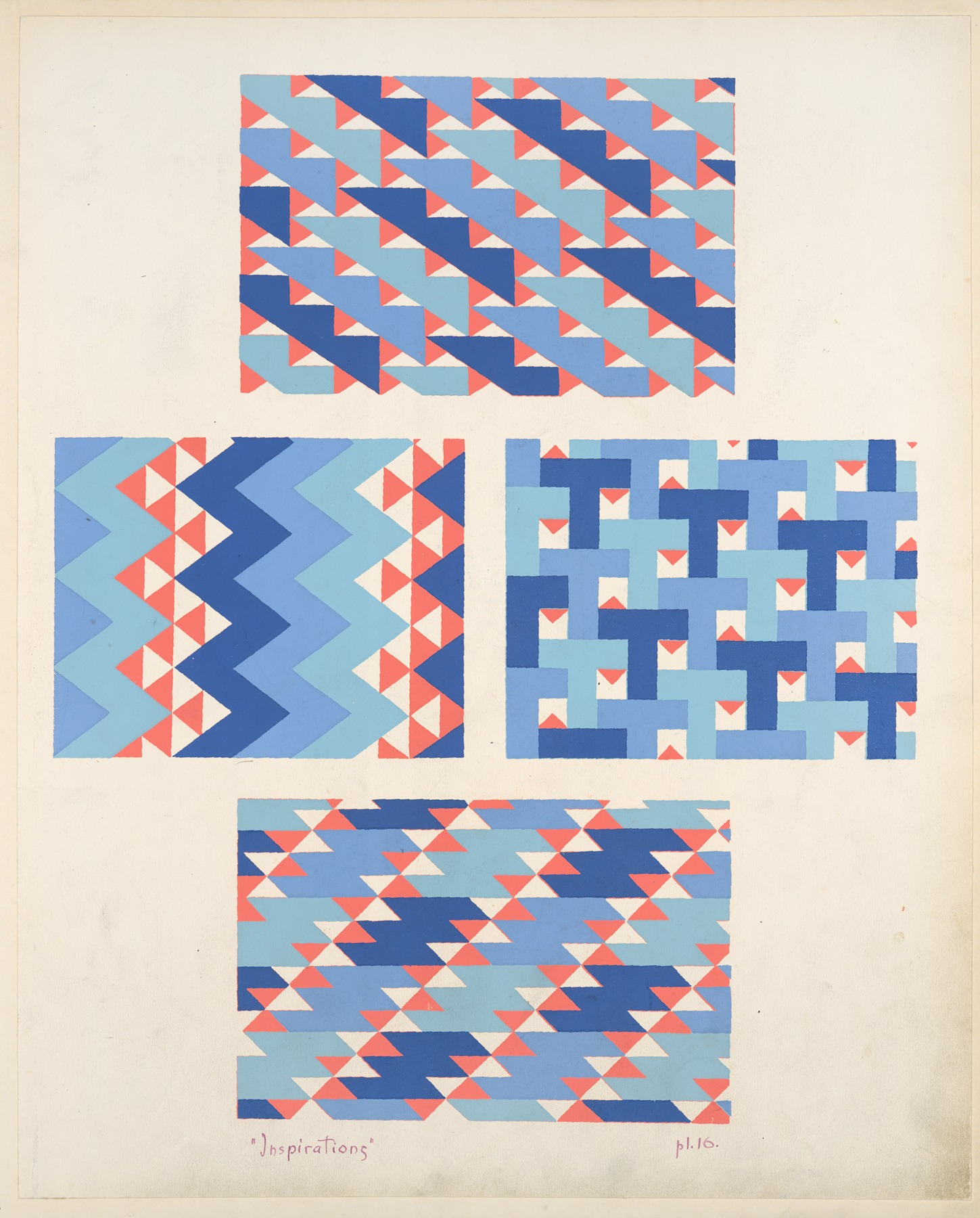 André Durenceau - Four geometric compositions 4