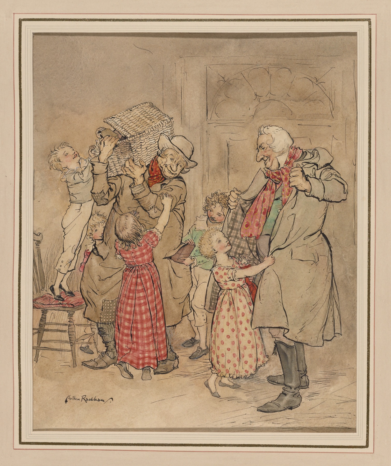Arthur Rackham - Dickens’ Christmas carol. Scrooge dreams