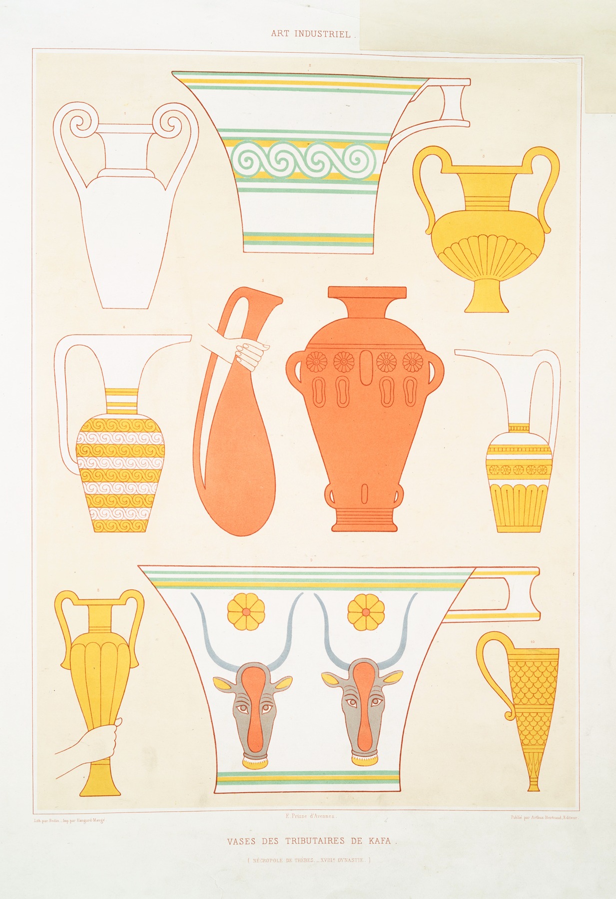 Émile Prisse d'Avennes - Art industriel; vases des tributaires de Kafa (nécropole de Thèbes — XVIIIe. dynastie)