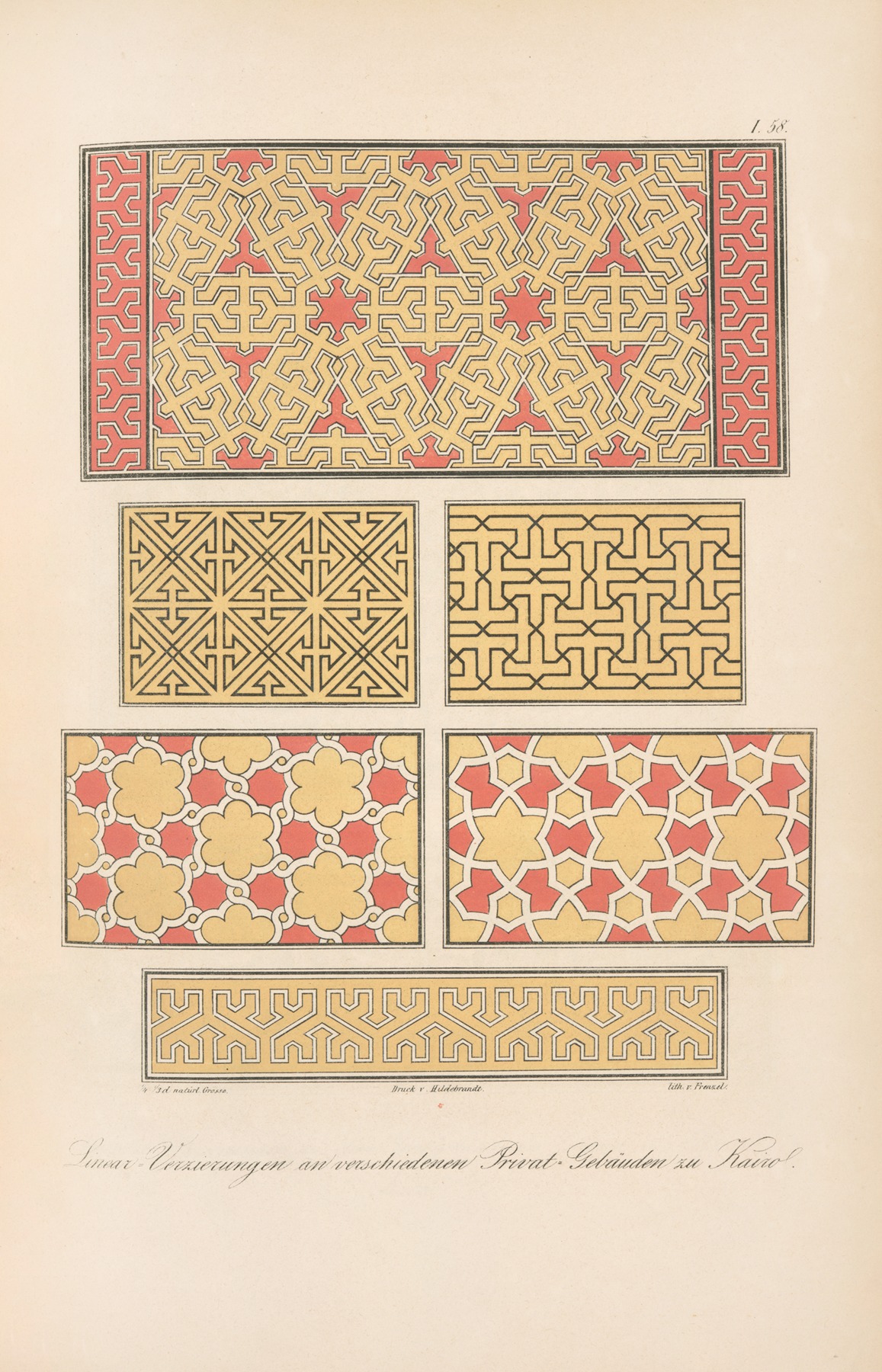 Friedrich Maximilian Hessemer - Linear-Verzierungen an verschiedenen Privat=Gebäuden zu Kairo