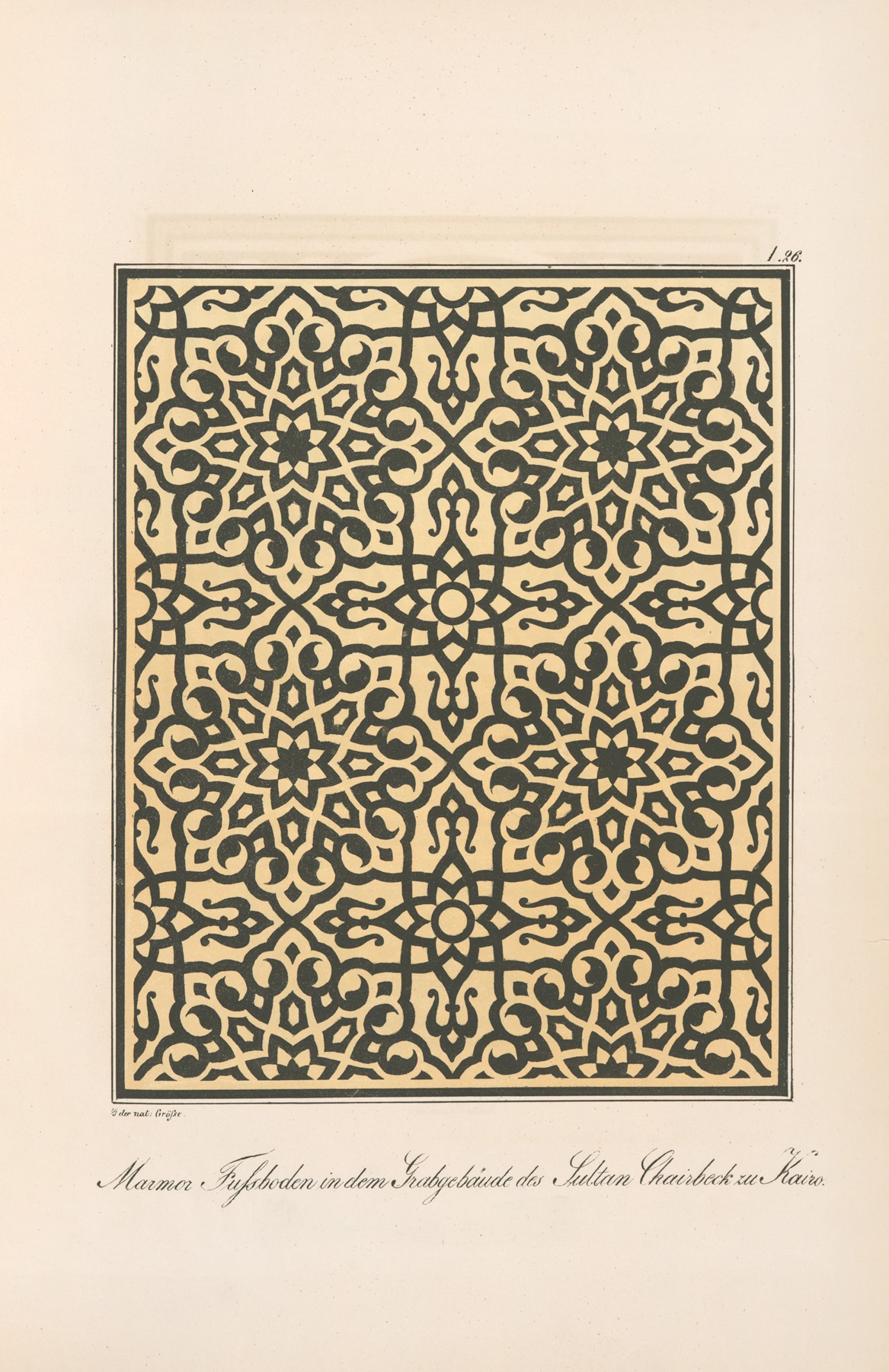 Friedrich Maximilian Hessemer - Marmor Fufsboden in dem Grabgebäude des Sultan Chairbeck zu Kairo