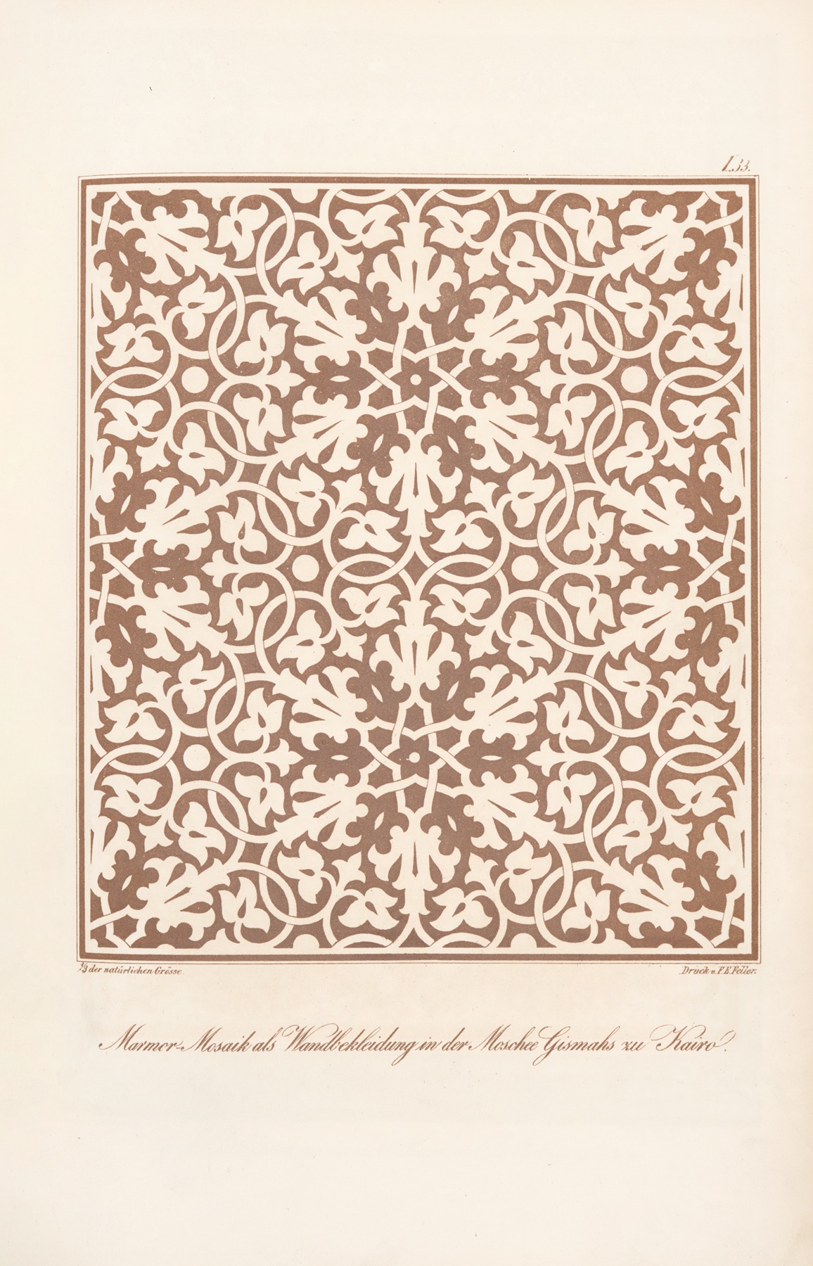 Friedrich Maximilian Hessemer - Marmor Mosaik als Wandbekleidung in der Moschee Gismahs zu Kairo 2