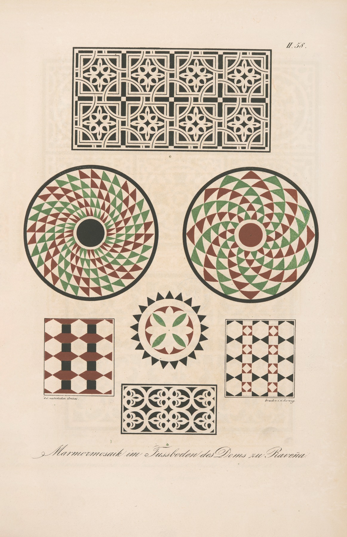 Friedrich Maximilian Hessemer - Marmormosaik im Fussboden des Doms zu Ravenna 2