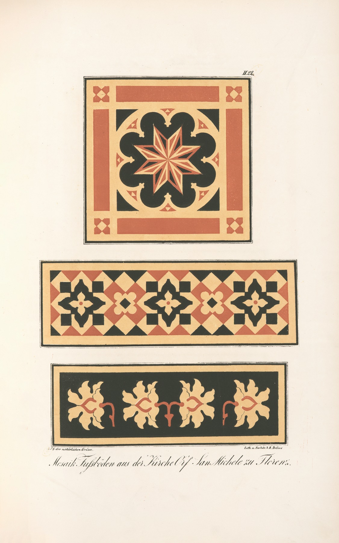 Friedrich Maximilian Hessemer - Mosaik-Fussböden aus der Kirche Or’ San Michele zu Florenz