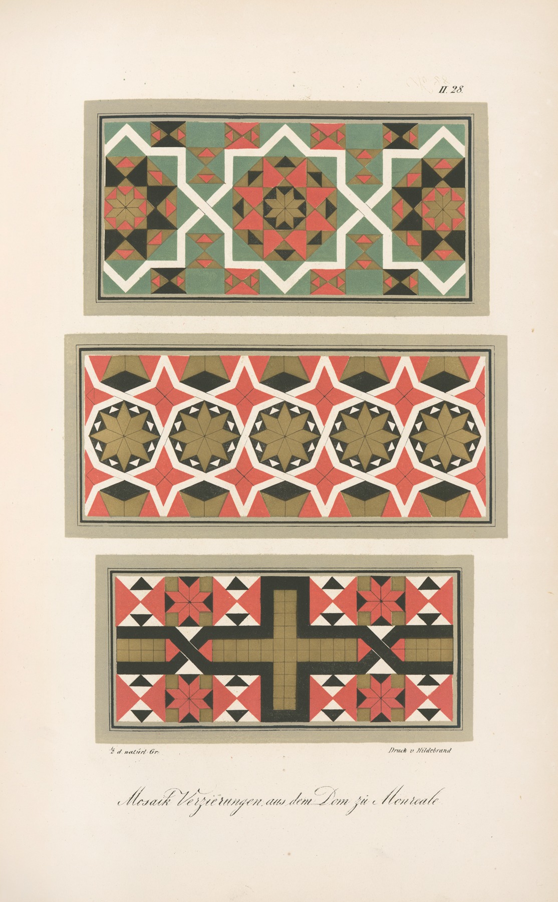 Friedrich Maximilian Hessemer - Mosaik-Verzierungen aus dem Dom zu Monreale