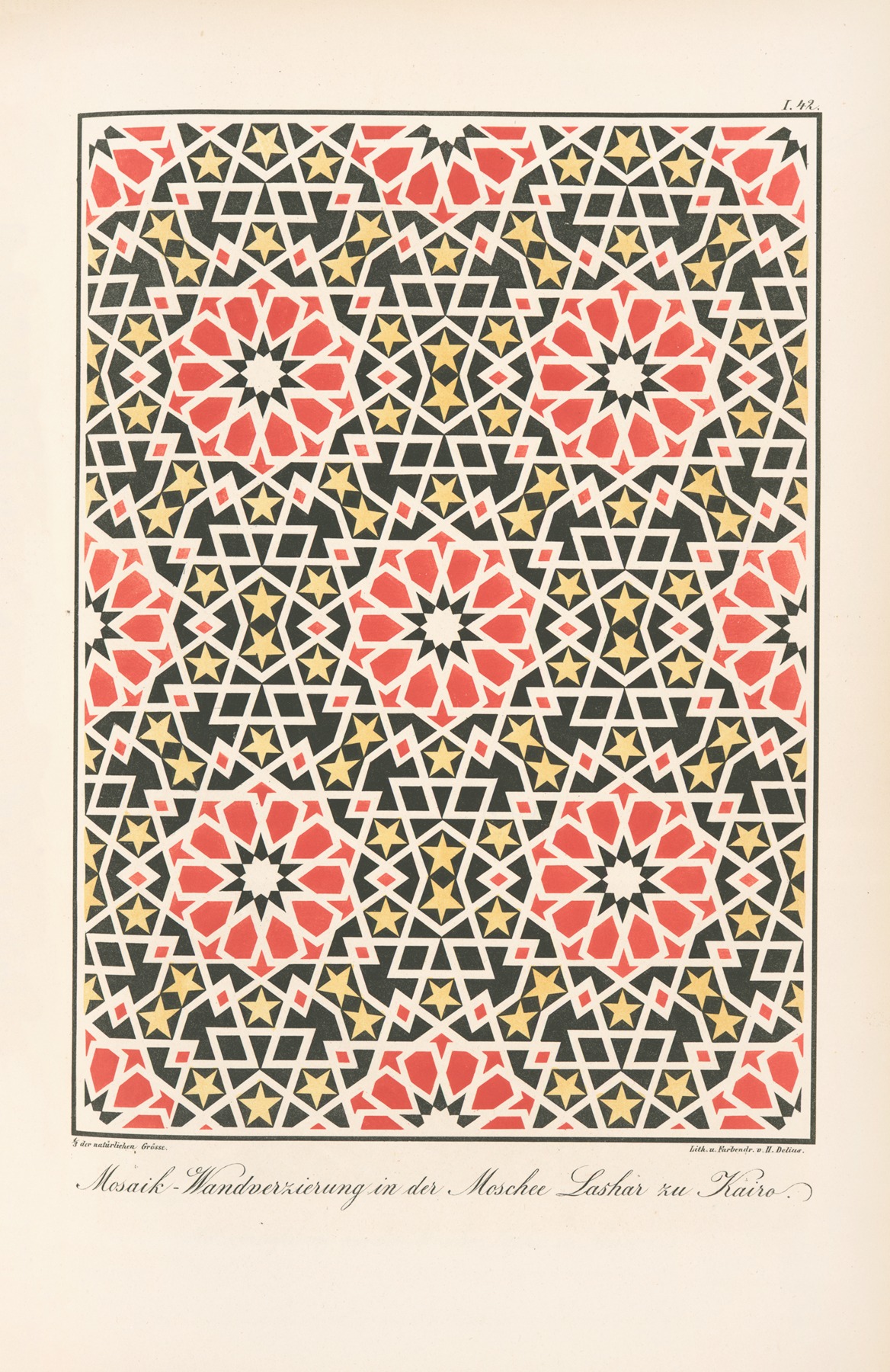 Friedrich Maximilian Hessemer - Mosaik-Wandverzierung in der Moschee Lashar zu Kairo