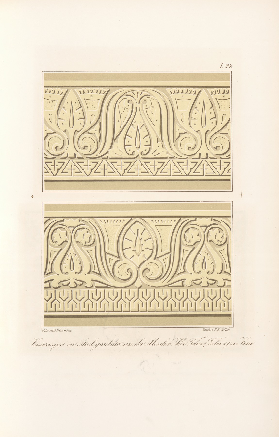 Friedrich Maximilian Hessemer - Verzierungen in Stuck gearbeitet aus der Moschee Ibbn Tolun (Toloun) zu Kairo