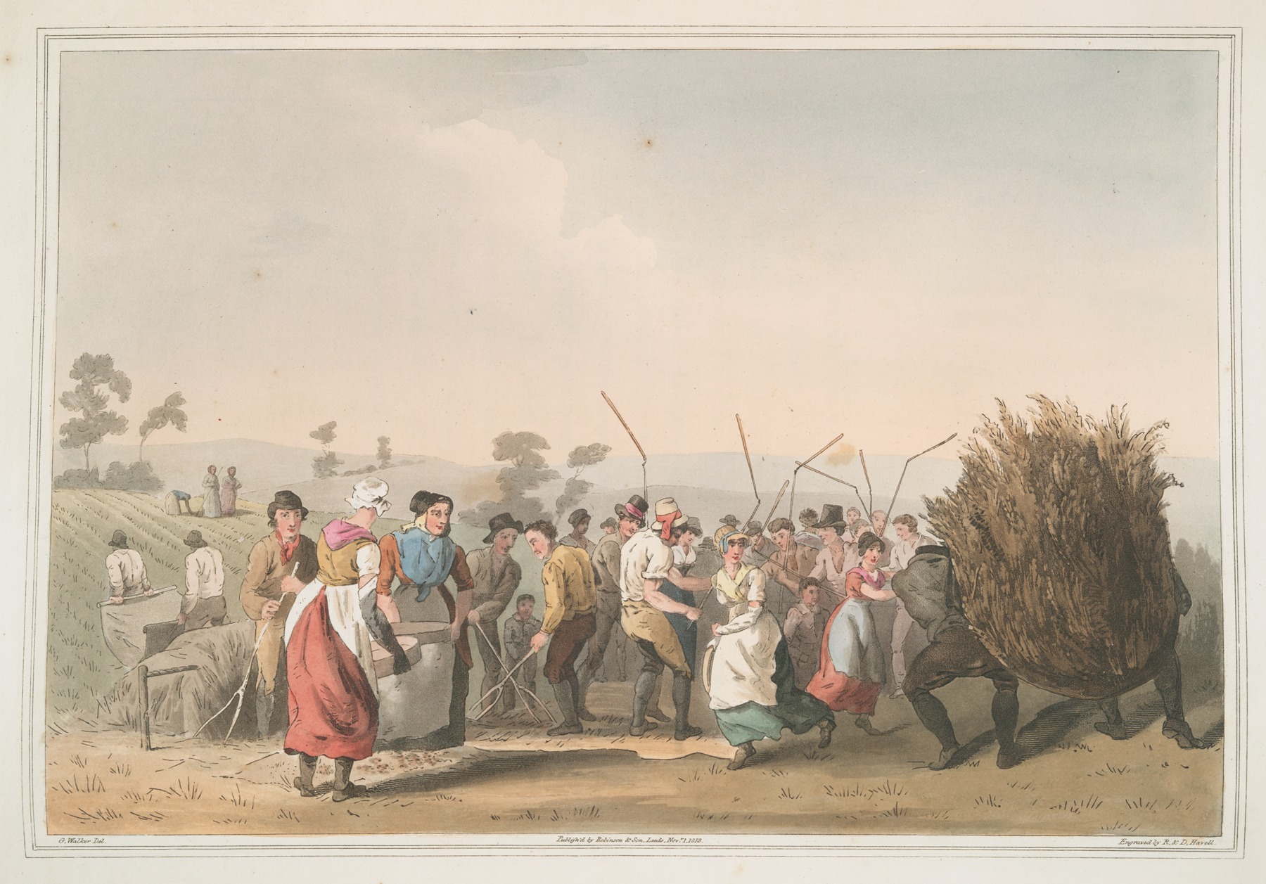 George Walker - Rape threshing, Plate 15