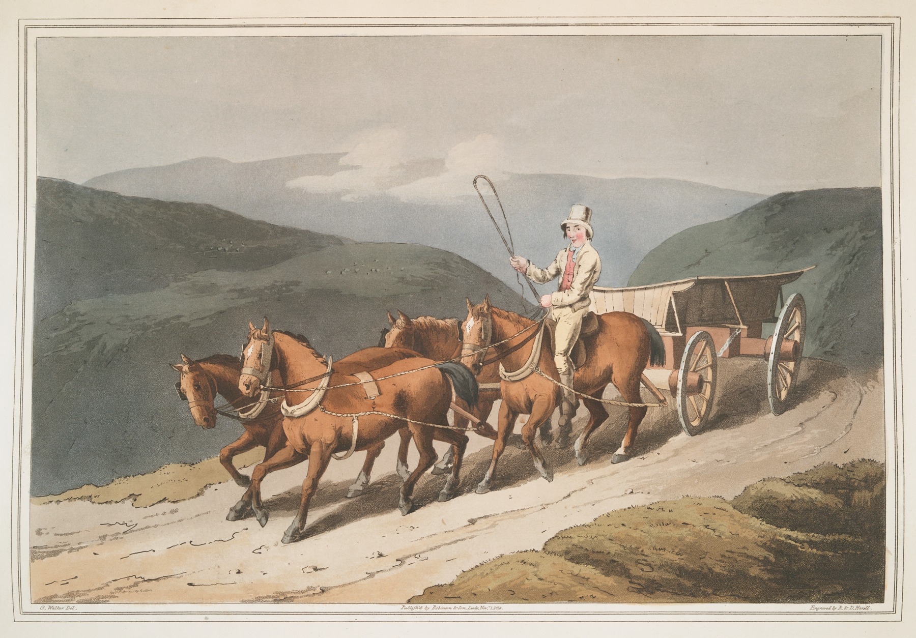 George Walker - The east riding, or wolds waggon, Plate 16