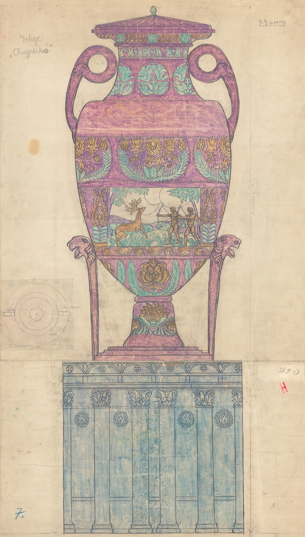 Konštantín Kövári-Kačmarik - Návrh na dekoratívnu vázu