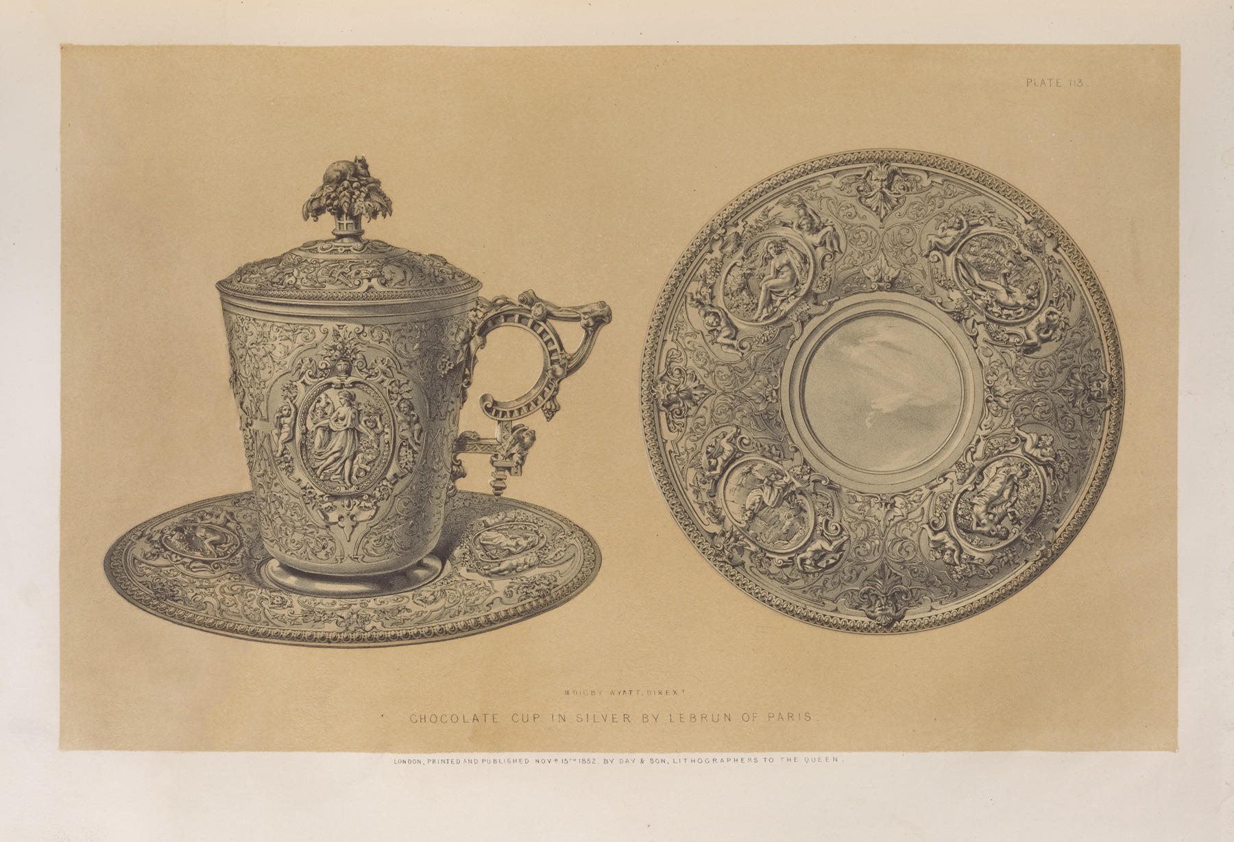 Matthew Digby Wyatt - Chocolate cup in silver