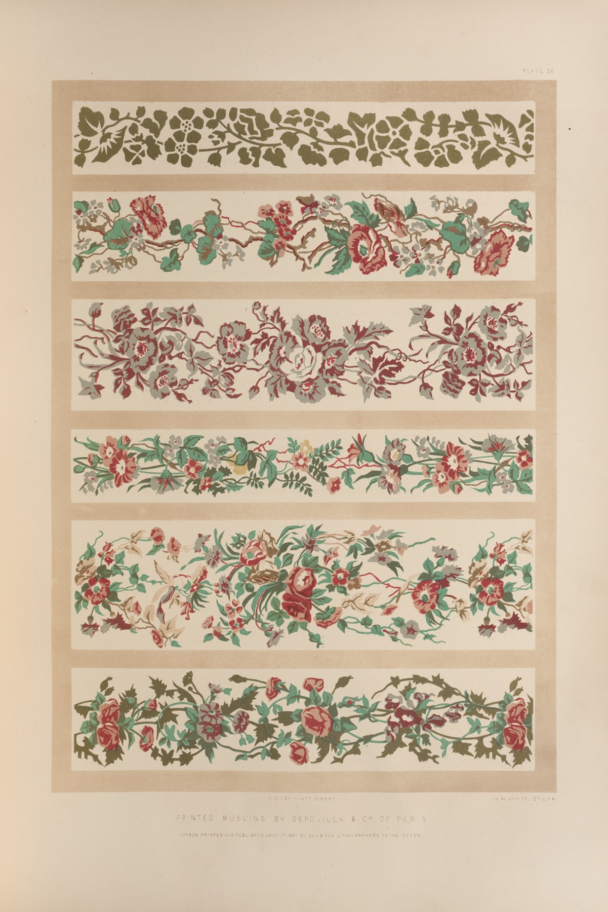 Matthew Digby Wyatt - Printed muslins by Depouilly & co. of Paris