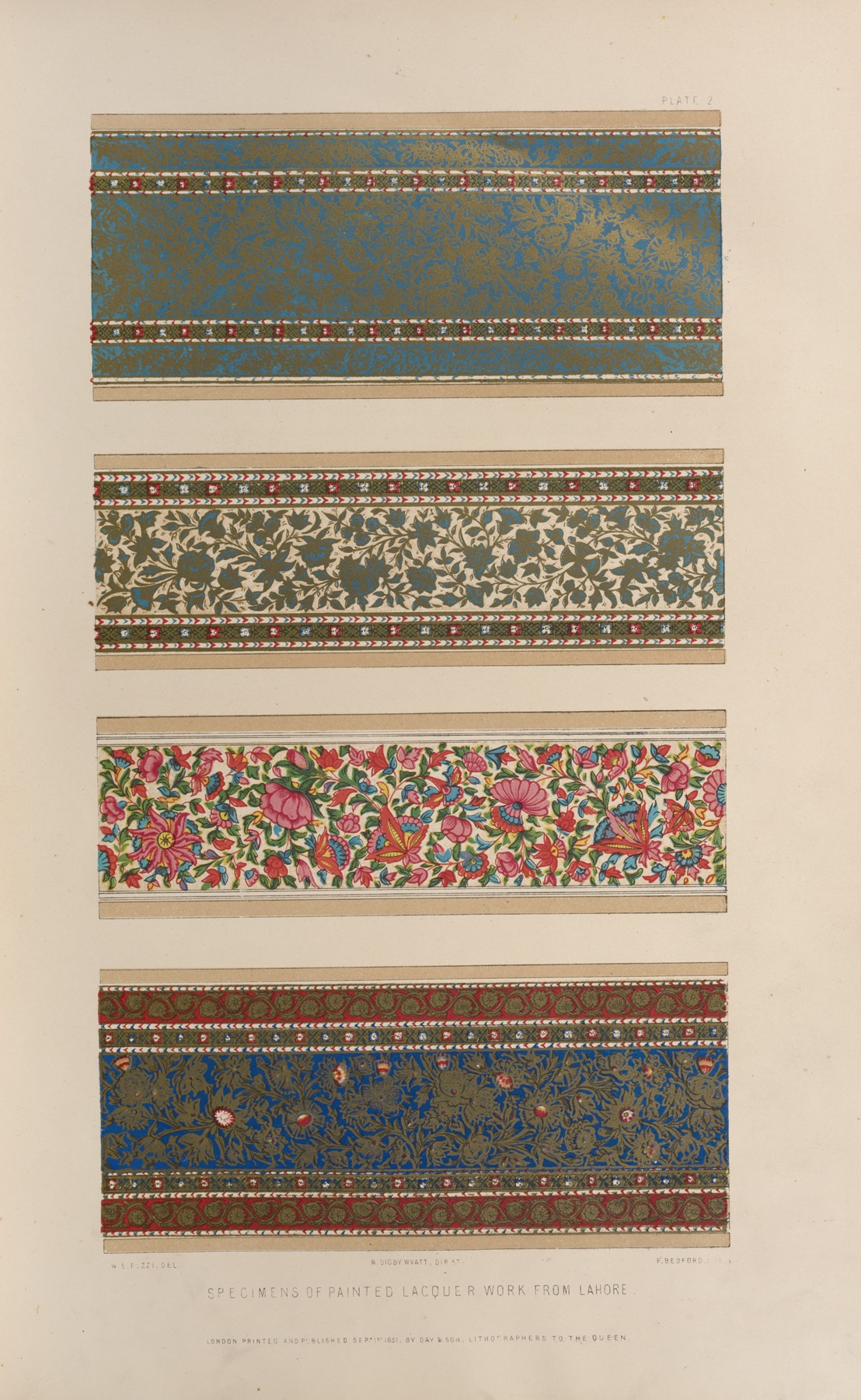 Matthew Digby Wyatt - Specimens of painted lacquer work from Lahore