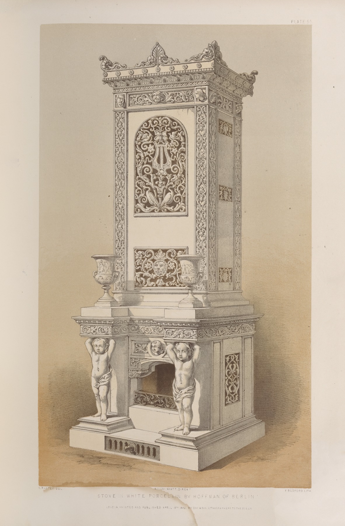 Matthew Digby Wyatt - Stove in white porcelain