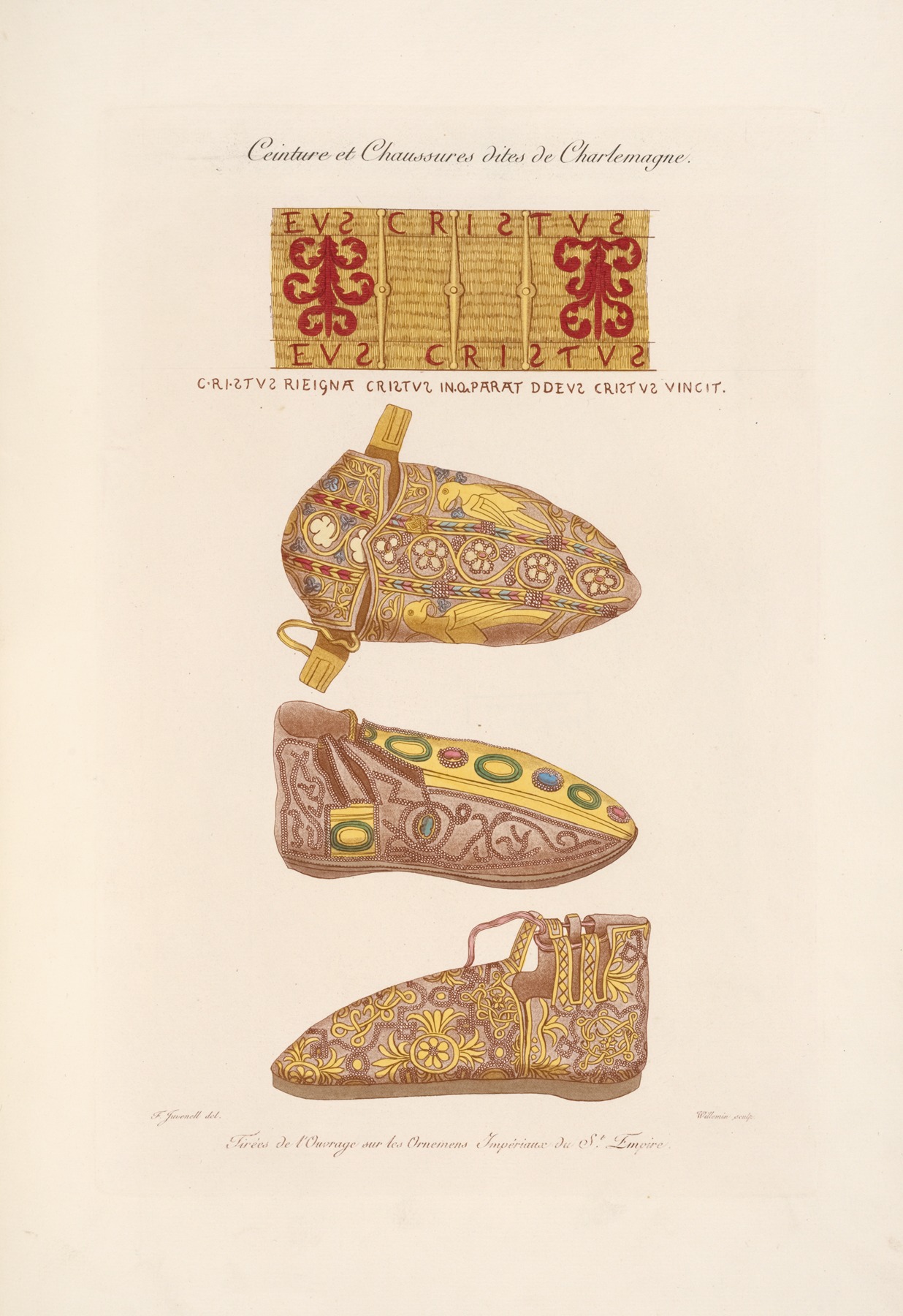 Nicolas Xavier Willemin - Ceintures de chaussures dites de Charlemagne.