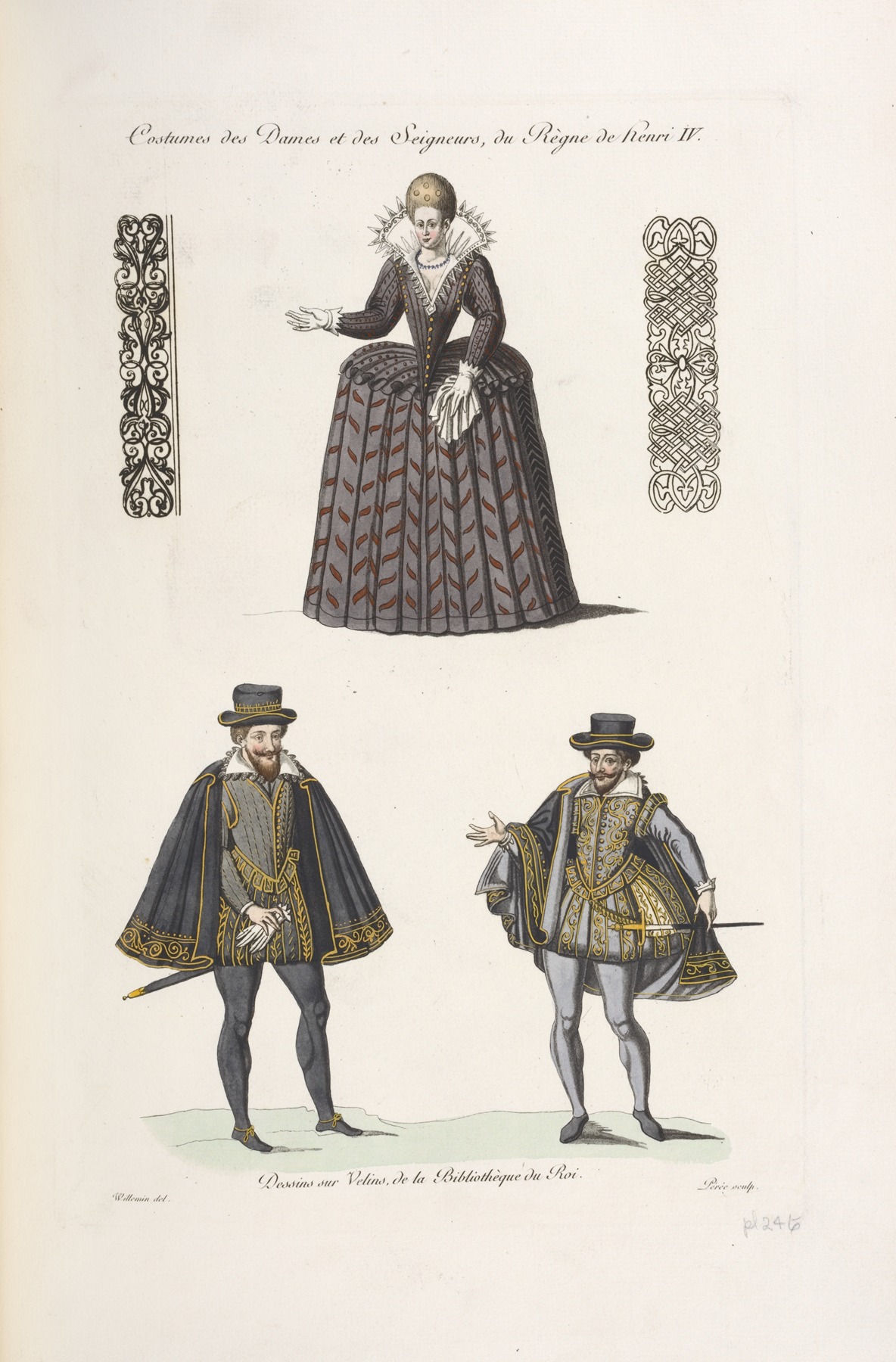 Nicolas Xavier Willemin - Costumes des dames et des seigneurs, du règne de Henri IV.