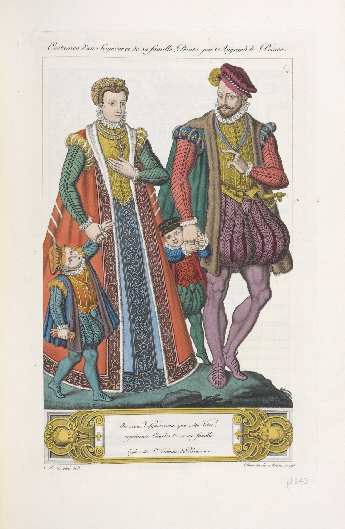 Nicolas Xavier Willemin - Costumes d’un seigneur et de sa famille, peints par Angrand le prince.