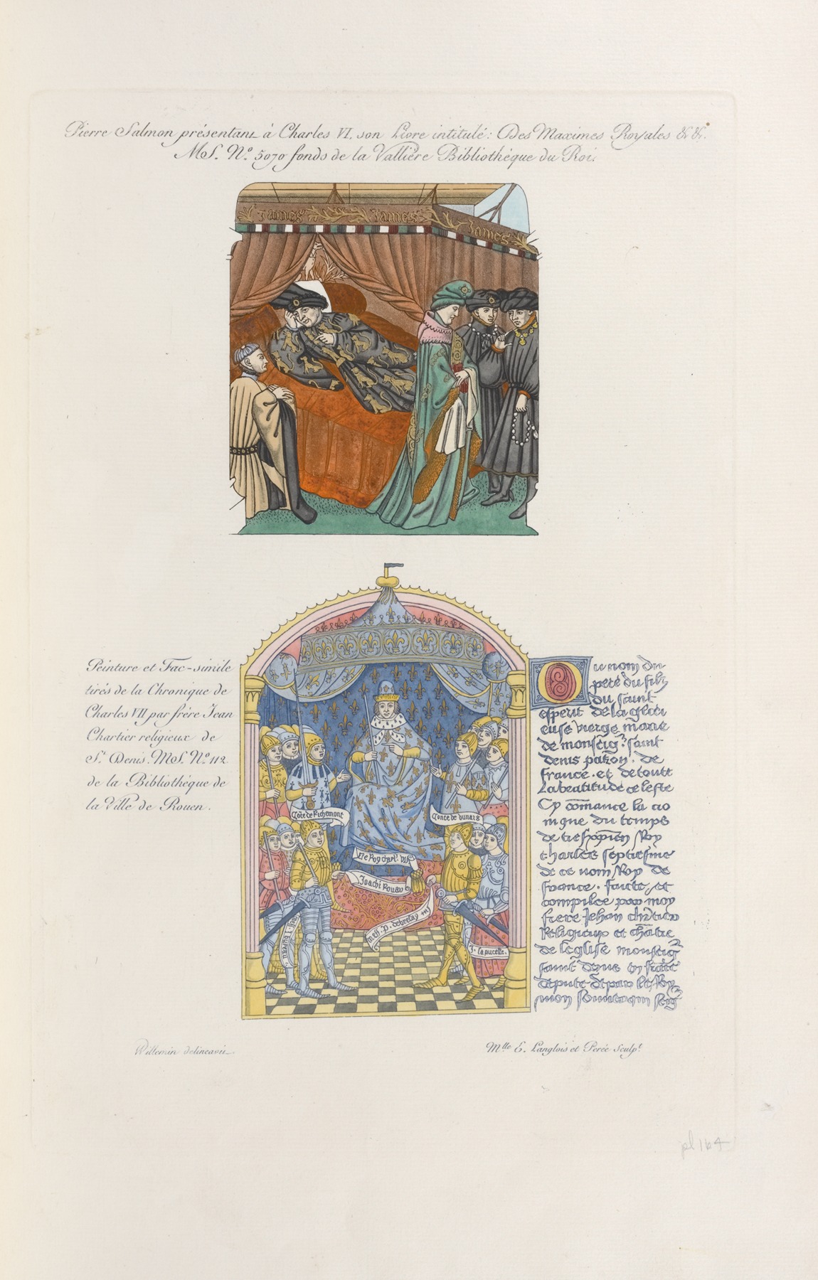 Nicolas Xavier Willemin - Pierre Salmon prèsentant à Charles VI, son livre intiulé; des maximes royales & [….]