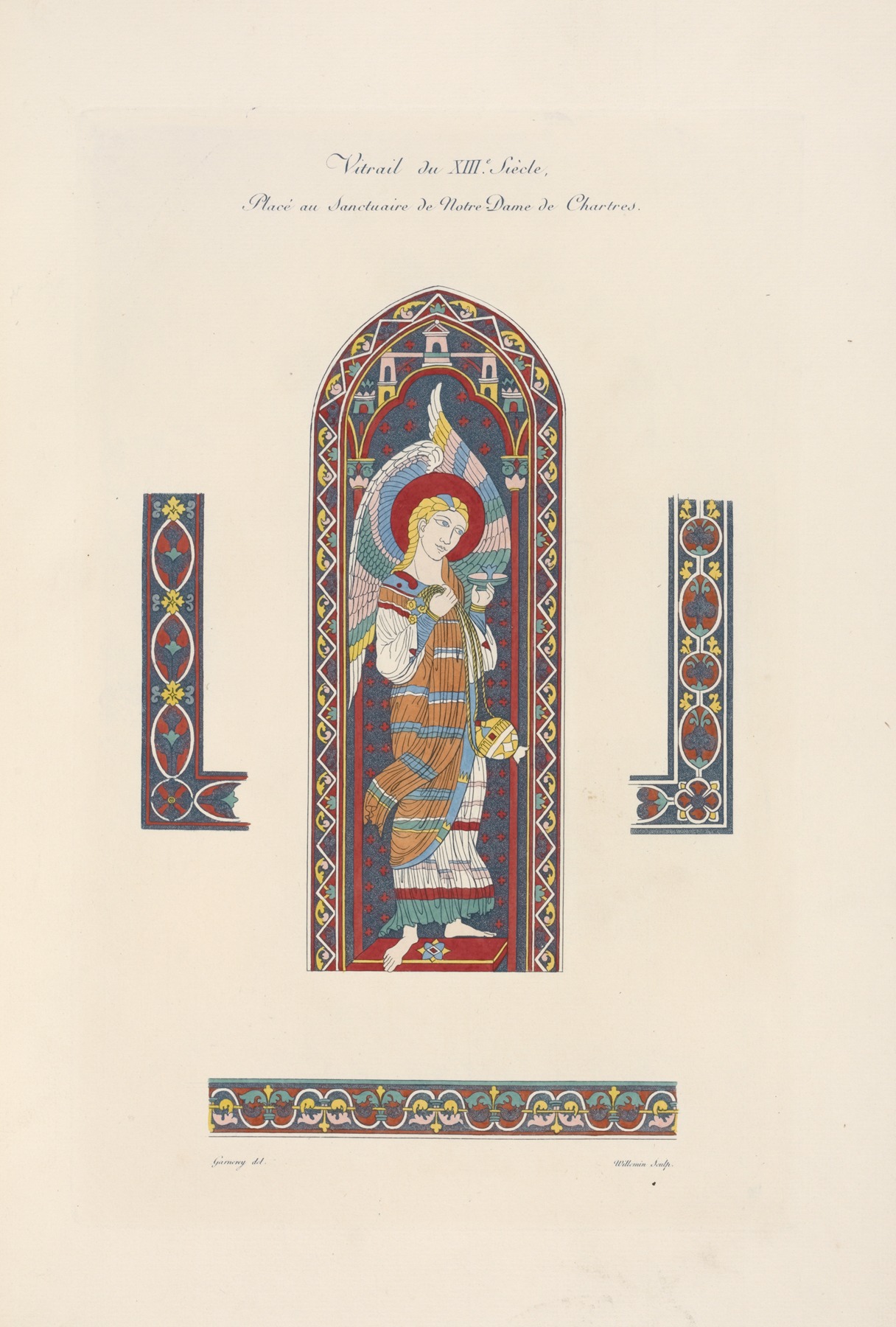 Nicolas Xavier Willemin - Vitrail du XIIIe. siècle. Placé au sanctuaire de Notre Dame de Chartres.
