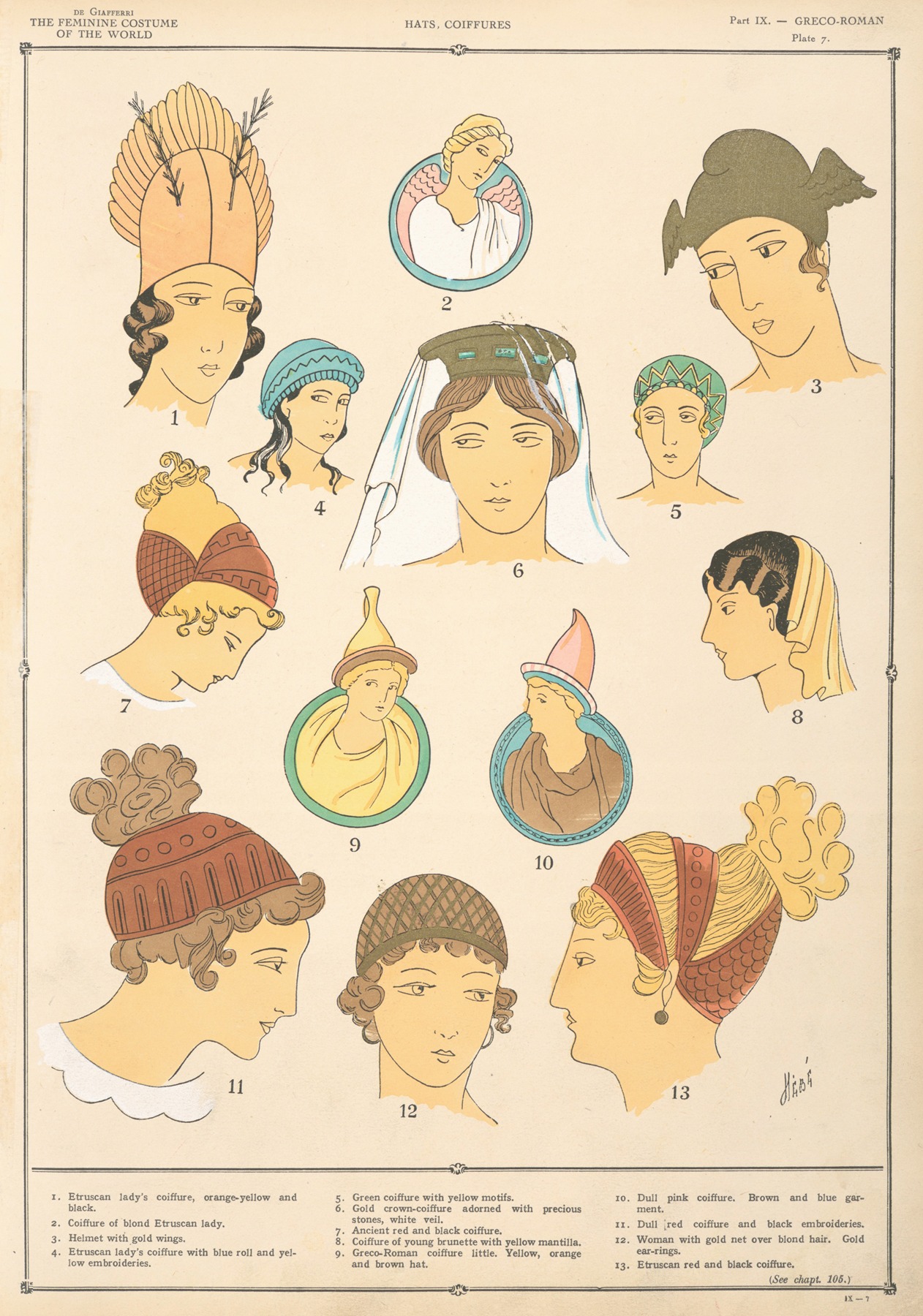 Paul Louis de Giafferri - Greco-Roman – Hats, coiffures