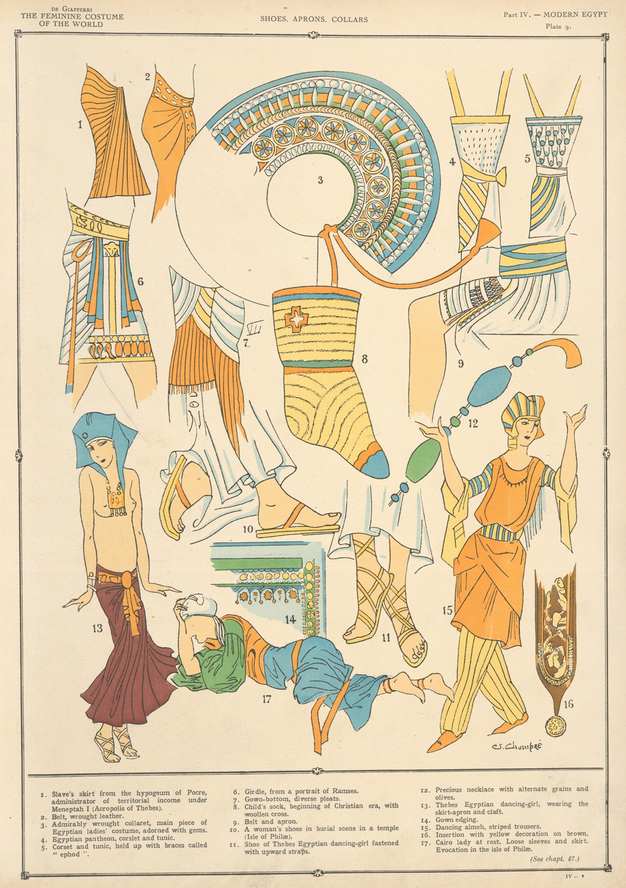 Paul Louis de Giafferri - Modern Egypt – Shoes, aprons, collars