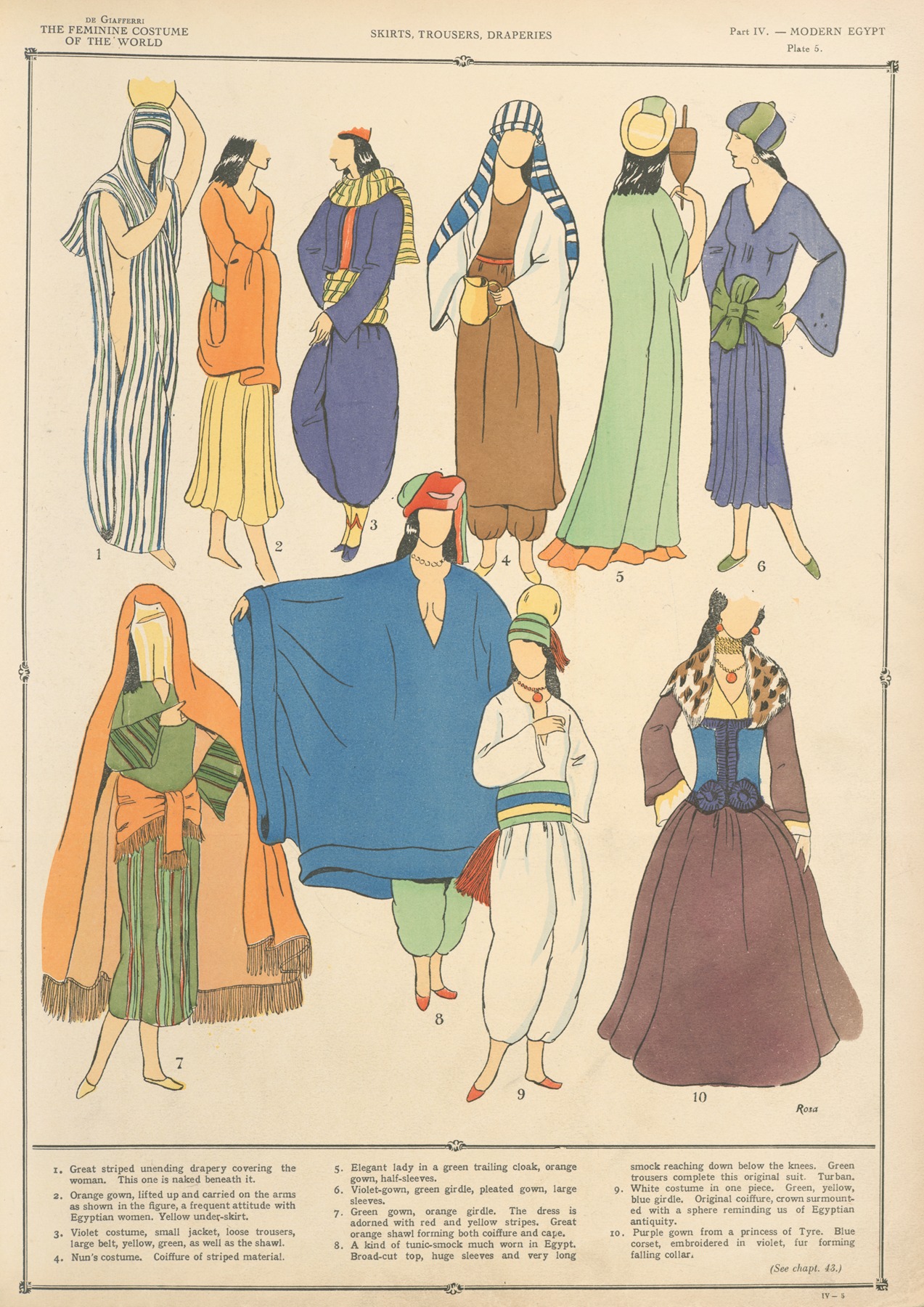 Paul Louis de Giafferri - Modern Egypt – Skirts, trouser, draperies