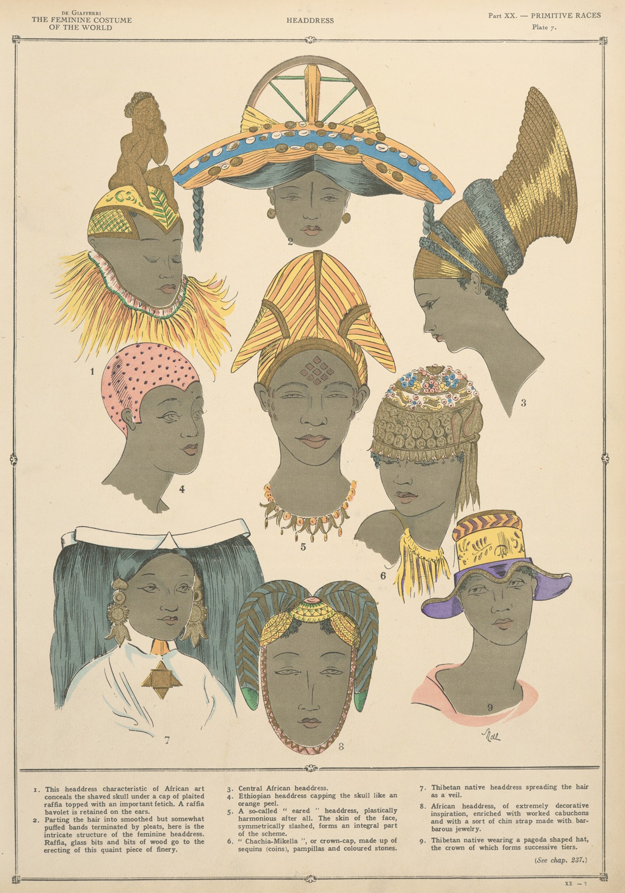 Paul Louis de Giafferri - Primitive Races – Headdresses