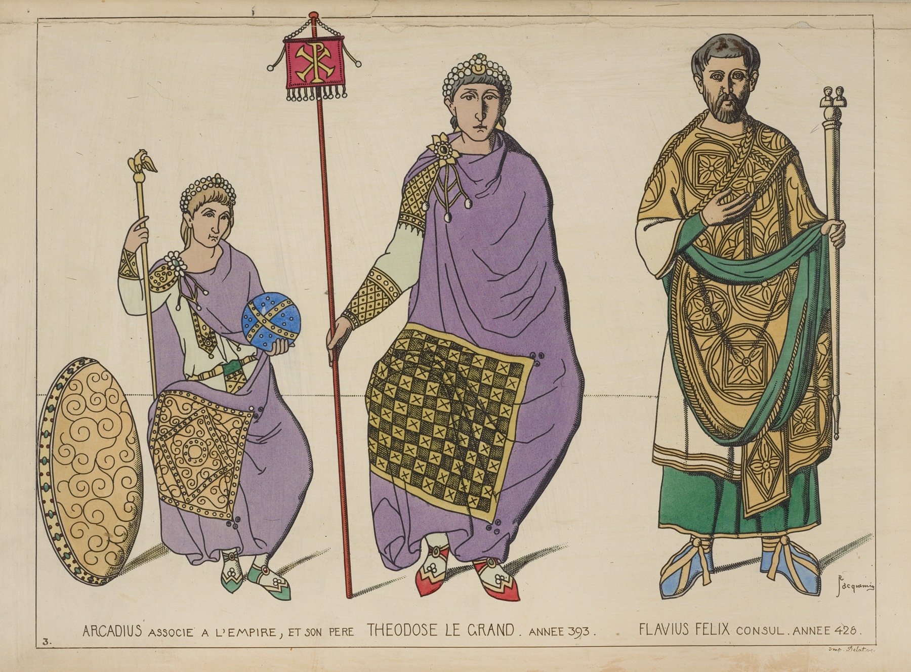 Raphaël Jacquemin - Arcadius associe a l’empire, et son pere Theodose Le Grand, annee 393. Flavius Felix consul, annee 428.